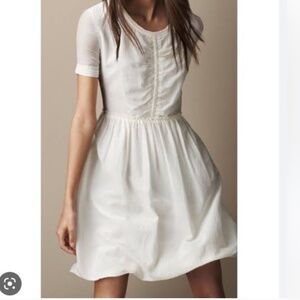 Burberry Brit Silk/Cotton White Dress Size 4 / 6